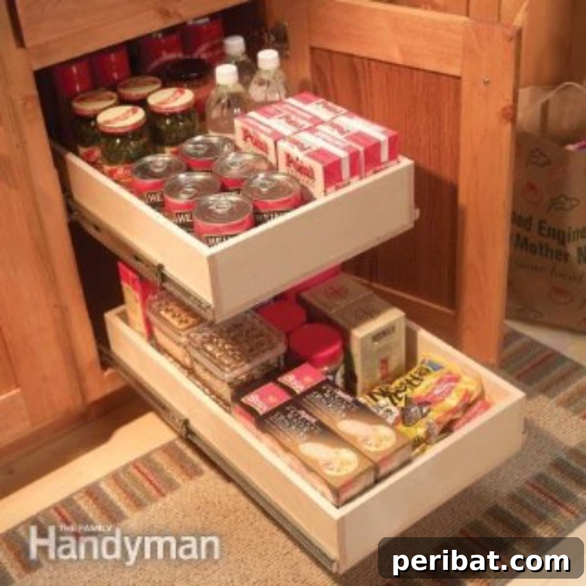 DIY Kitchen Cabinet Rollouts for easy access