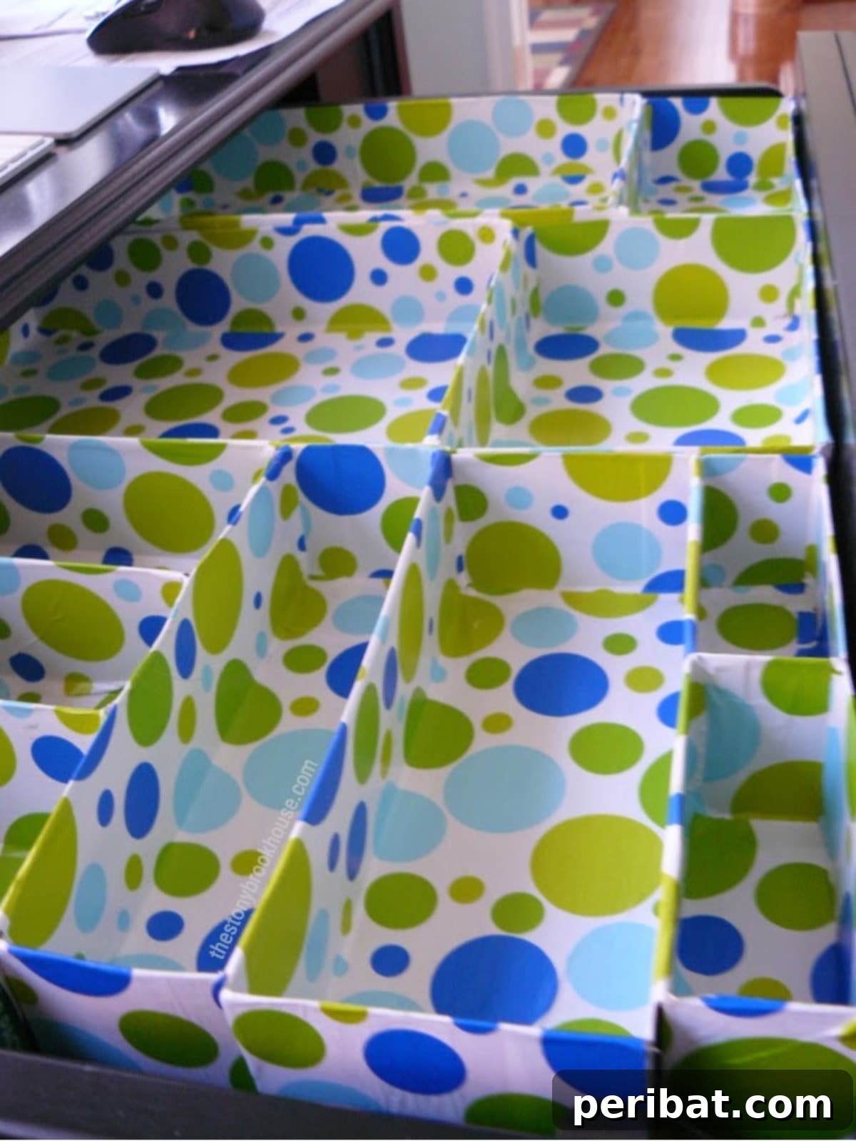 DIY Drawer Dividers made from repurposed materials