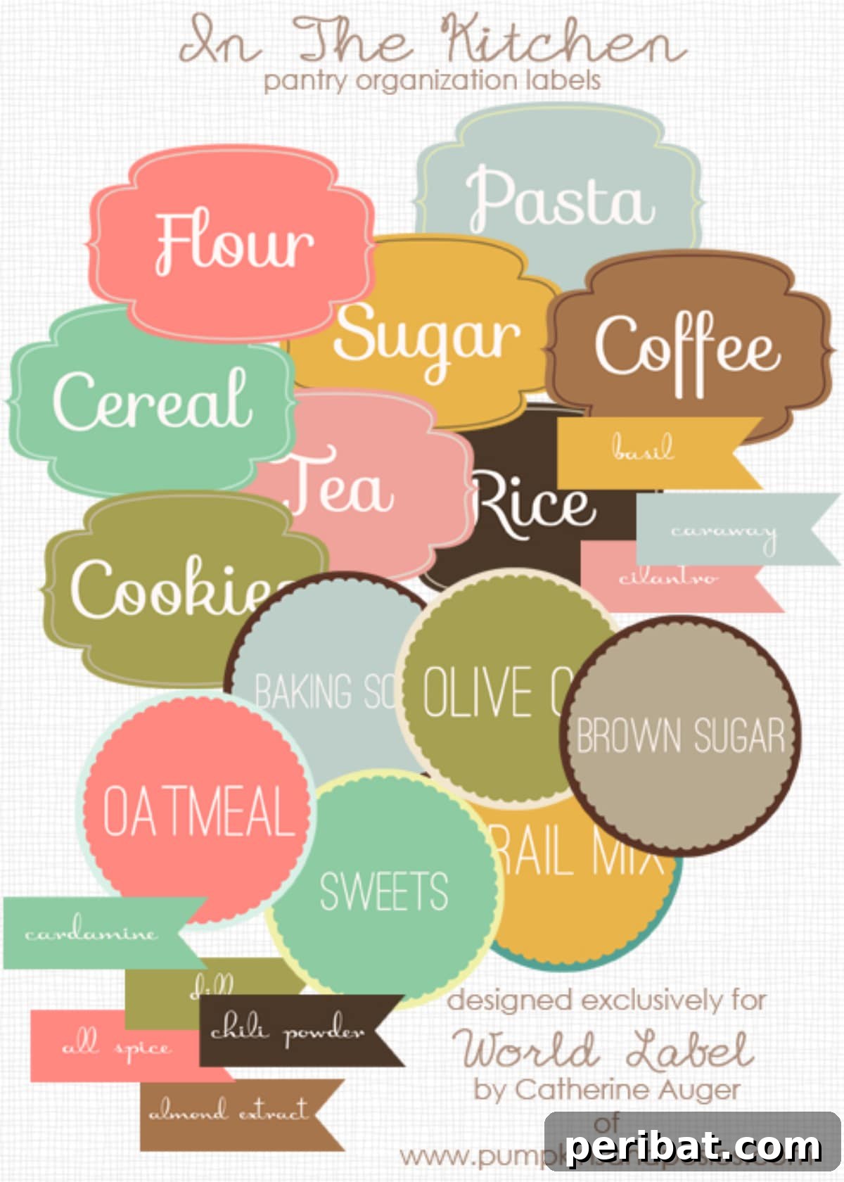 Free Kitchen Pantry Organizing Label Printables on containers