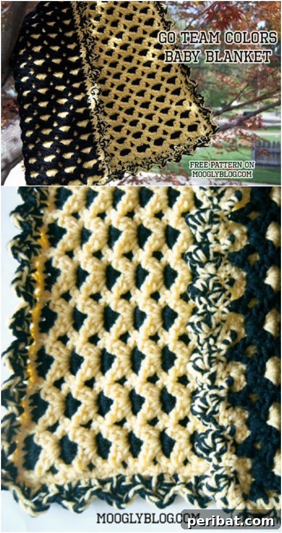 28 Fast and Fun Crochet Blankets Beginner Patterns 12 Go Team Colors Blanket