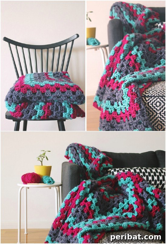 28 Fast and Fun Crochet Blankets Beginner Patterns 14 Giant Granny Square Throw