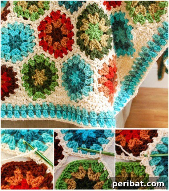 28 Fast and Fun Crochet Blankets Beginner Patterns 15 Hexagon Blanket