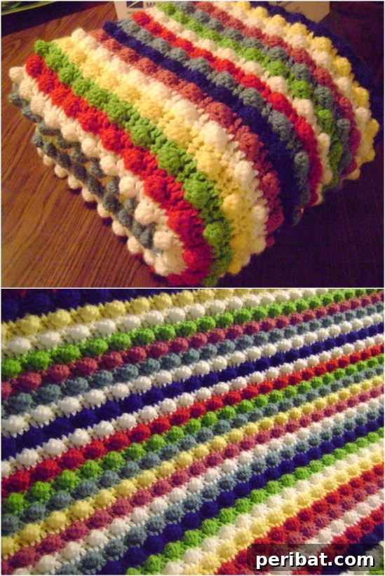 28 Fast and Fun Crochet Blankets Beginner Patterns 3 Blackberry Salad Striped Afghan