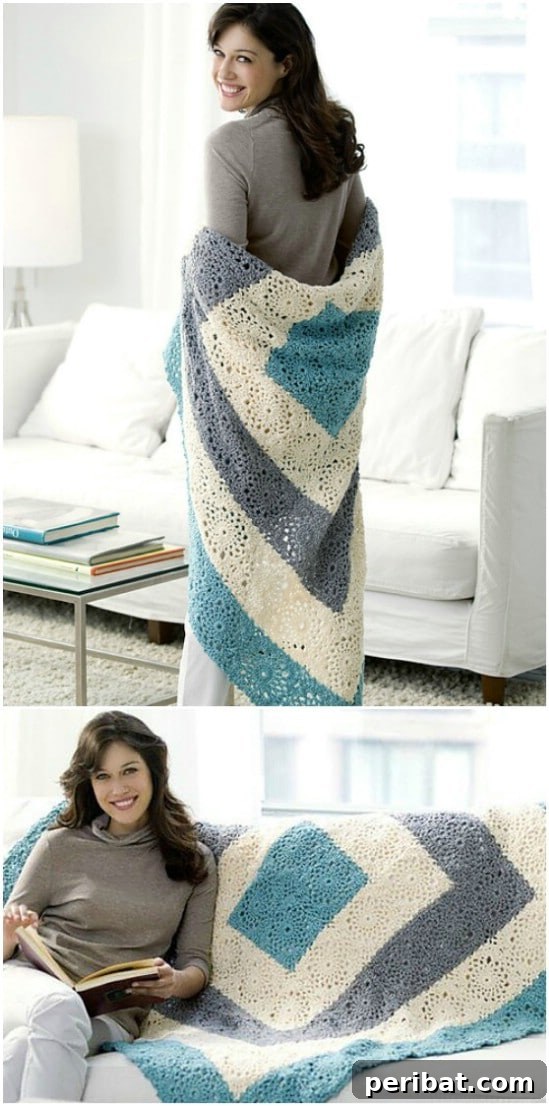 28 Fast and Fun Crochet Blankets Beginner Patterns 25 Square Upon Square Throw
