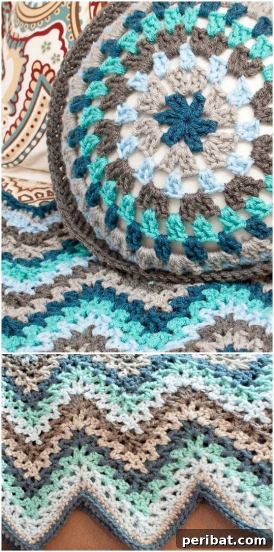 28 Fast and Fun Crochet Blankets Beginner Patterns 27 V-Stitch Crochet Ripple Afghan