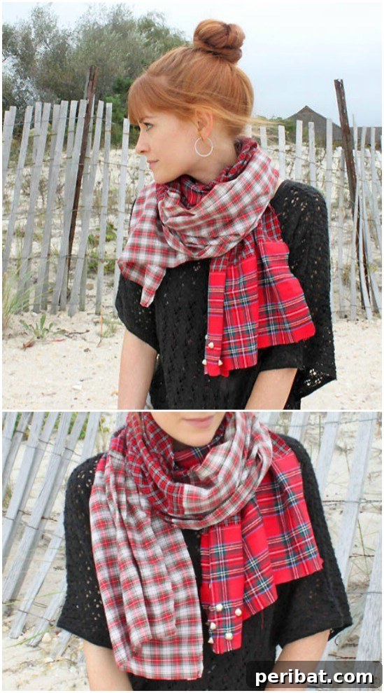 25 Genius Flannel Upcycling Ideas You Need to Try 17 Soft And Cozy Flannel Scarf