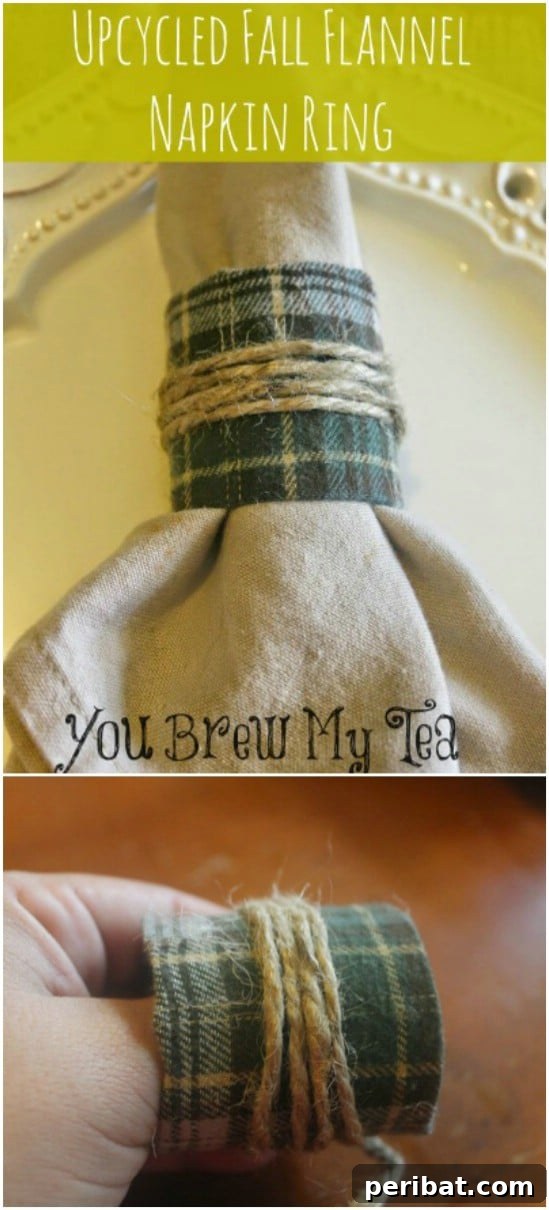 25 Genius Flannel Upcycling Ideas You Need to Try 6 Easy Flannel Napkin Rings