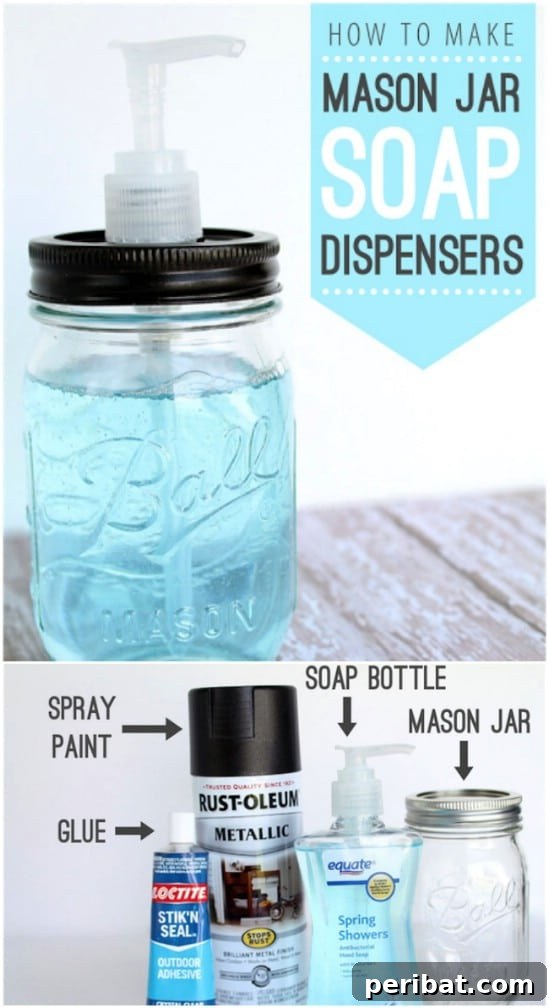 Mason Jar Soap Dispenser