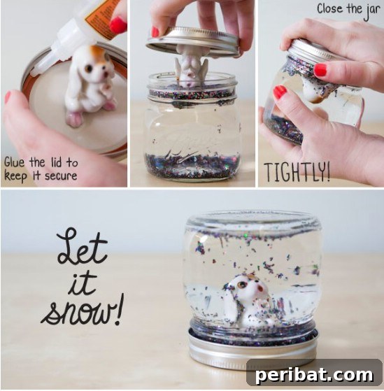 Mason Jar Snow Globes