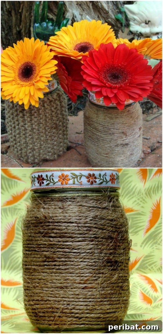 Twine Wrapped Vase