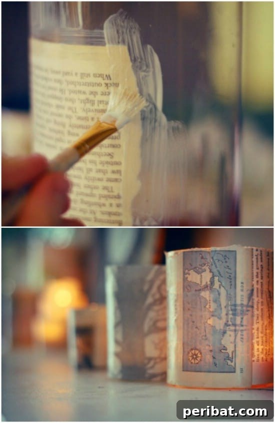 Old Book Jar Luminaries