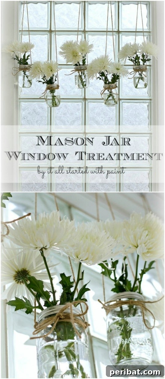 Mason Jar Window Treatment