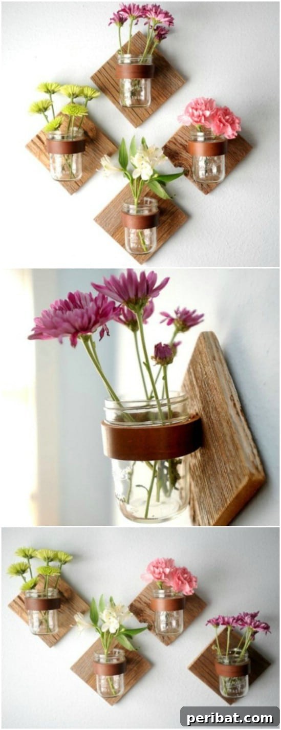 Rustic Mason Jar Sconce