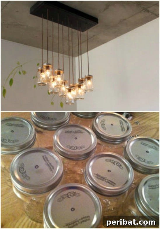 Mason Jar Chandelier
