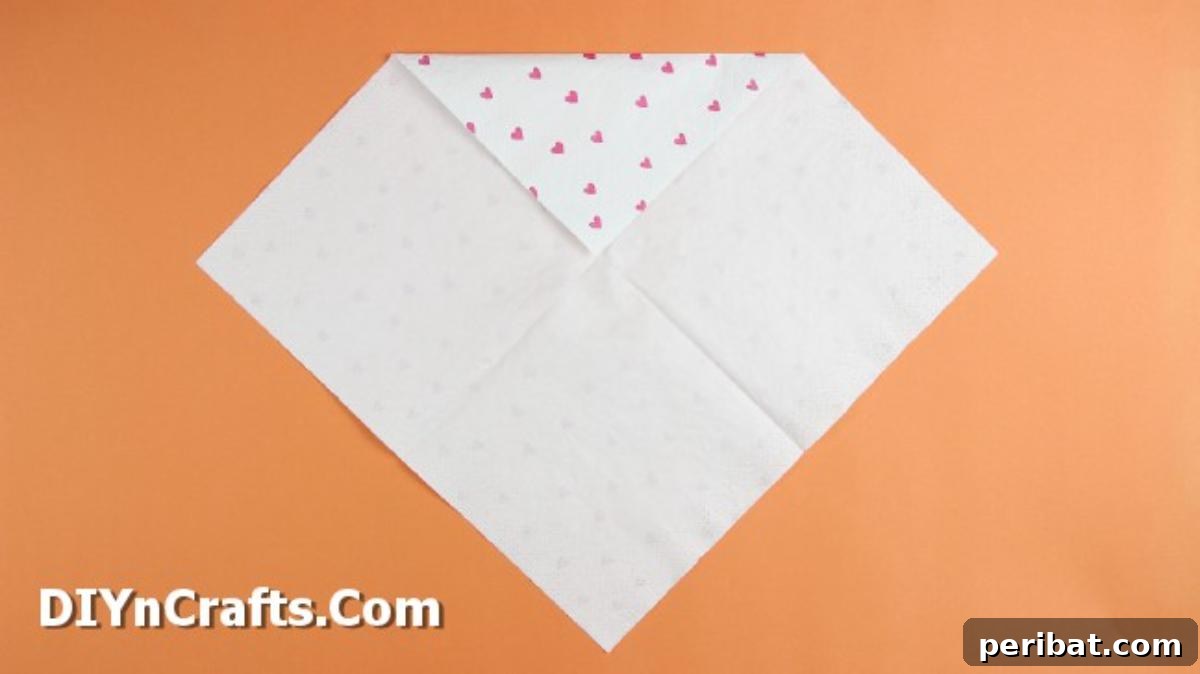 Craft Adorable Easter Napkin Bunny Bags 3 How to Make This Ridiculously Cute Easter Napkin Bunny Bag {Step 1}