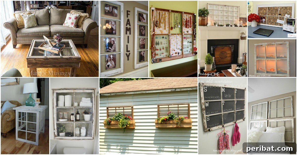 40 Brilliant Ways to Upcycle Old Windows 2 Creative Ways to Repurpose Old Windows for Home Decor