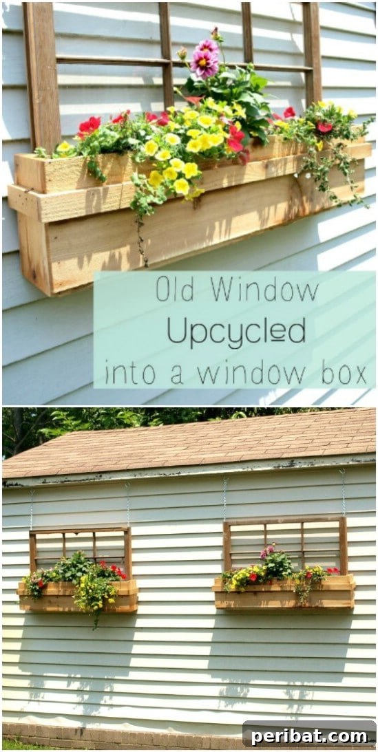 40 Brilliant Ways to Upcycle Old Windows 30 Old Window Box Planter