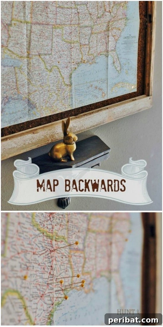 40 Brilliant Ways to Upcycle Old Windows 35 Old Window Vintage Map Display