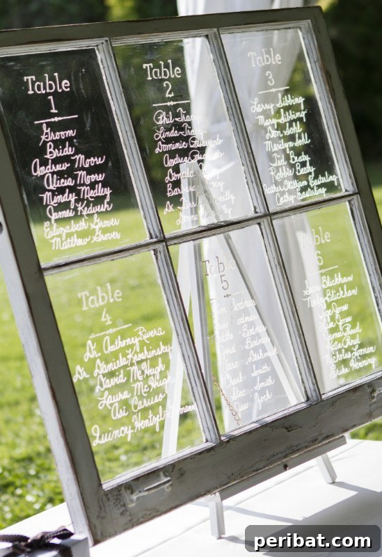 40 Brilliant Ways to Upcycle Old Windows 39 Old Window Wedding Seating Chart