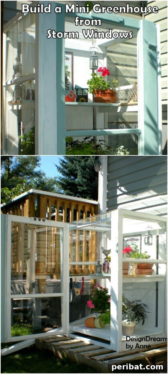 40 Brilliant Ways to Upcycle Old Windows 5 DIY Mini Greenhouse from Old Windows