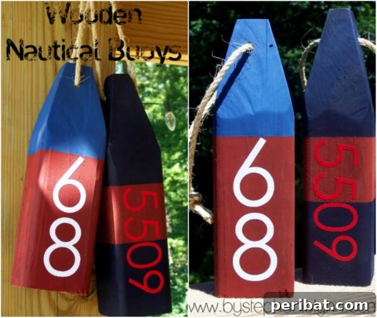 Address Art: Inventive Ways to Display House Numbers 18 Nautical Buoy Address Markers