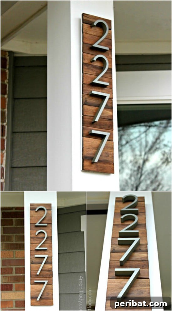 Address Art: Inventive Ways to Display House Numbers 2 Modern Metal and Wood House Number Display