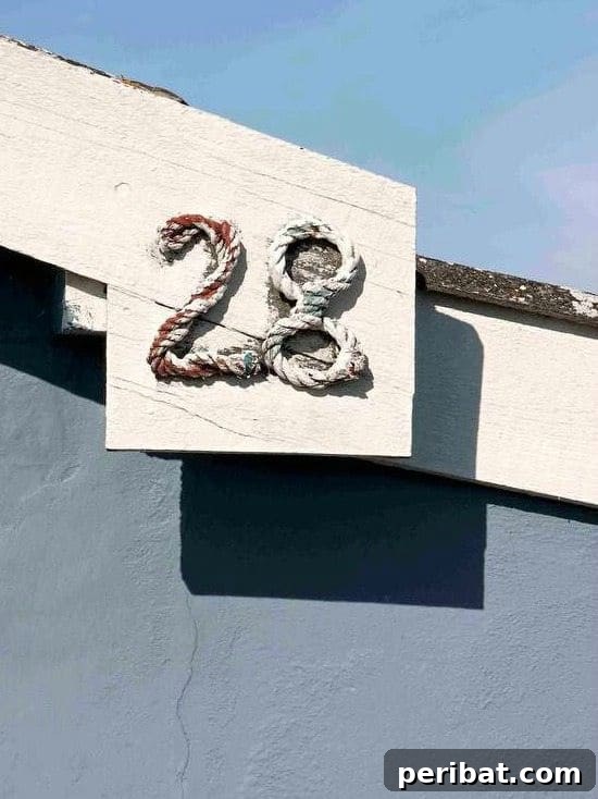 Address Art: Inventive Ways to Display House Numbers 6 Coastal Rustic Rope House Numbers