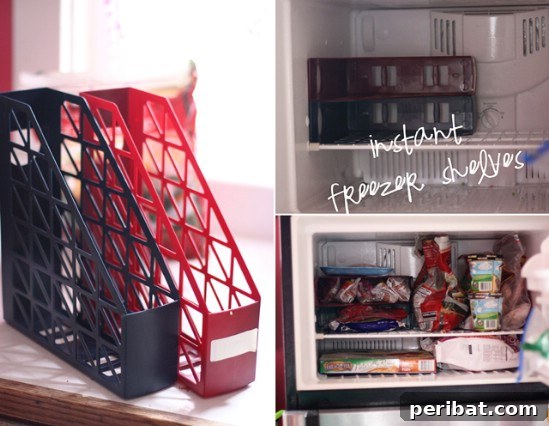 Simplify Your Space: 25 Must-Try Organization Tips 12 Magazine racks for freezer organization