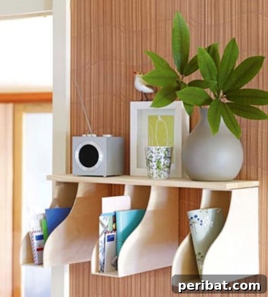 Simplify Your Space: 25 Must-Try Organization Tips 15 DIY mail station from magazine holders