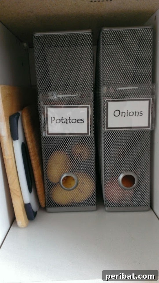 Simplify Your Space: 25 Must-Try Organization Tips 16 Wire magazine holders for produce storage