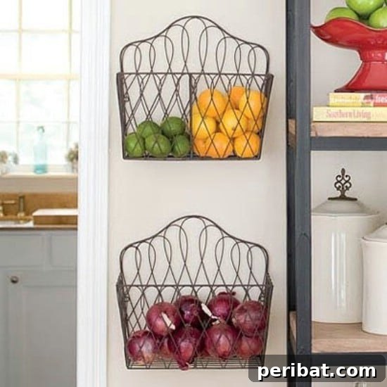 Simplify Your Space: 25 Must-Try Organization Tips 20 Metal magazine rack for fruit storage