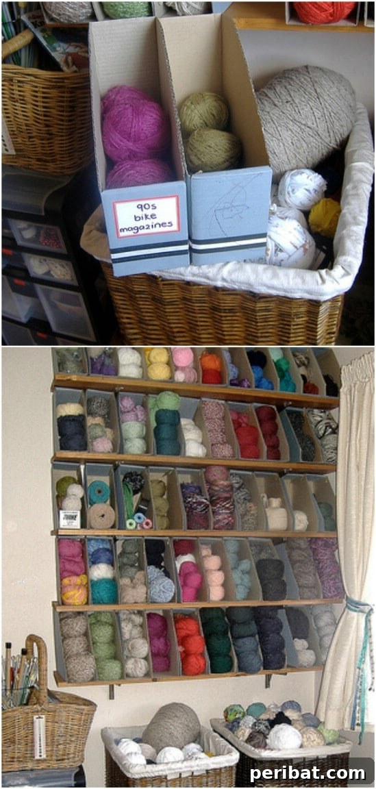 Simplify Your Space: 25 Must-Try Organization Tips 8 Magazine holders for craft storage