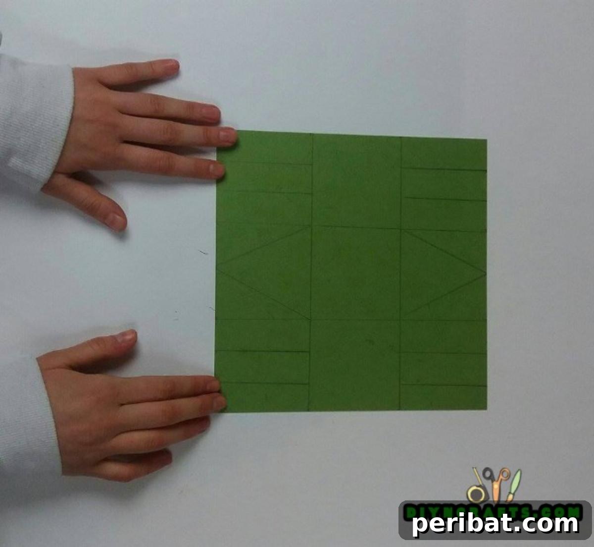 Step 1 - Drawing the grid for your paper Easter basket