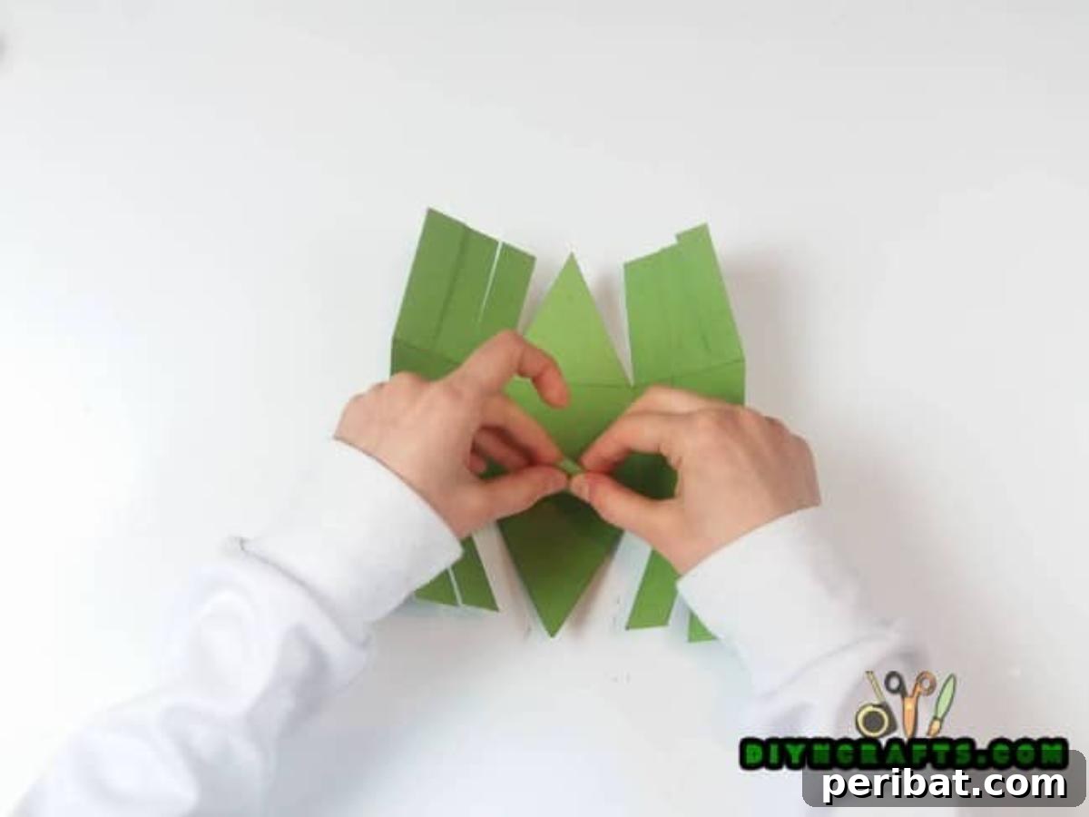 Step 3 - Gluing the strips to form the basket side