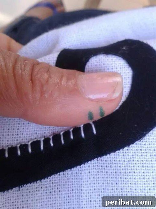 Hand Sewing Stitches Hack for even spacing