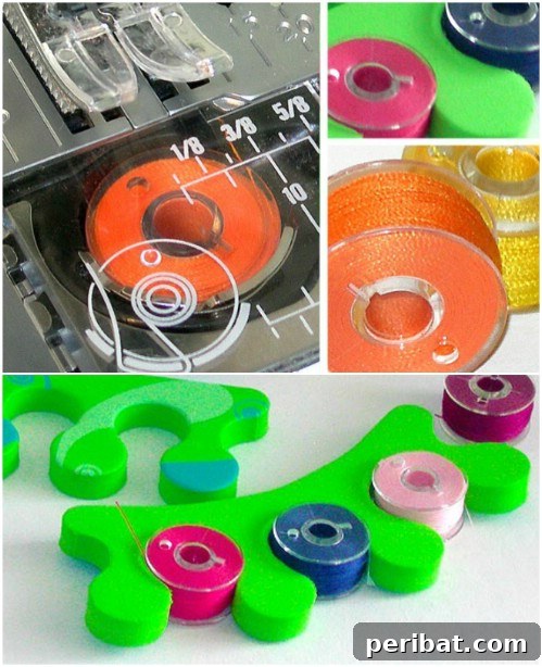 Neatly Store Bobbins using toe separators