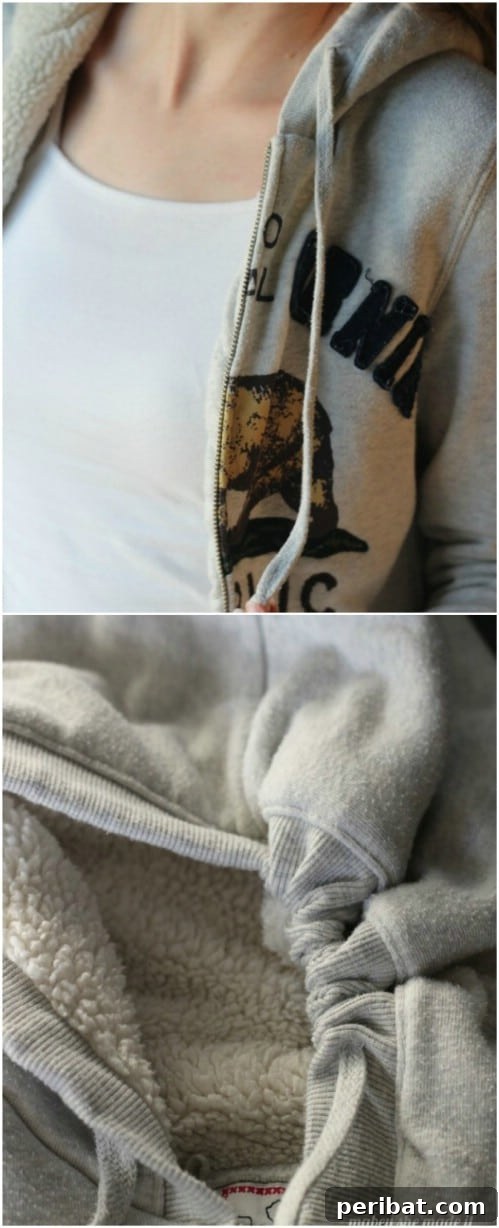 Keep Drawstrings In Place with a hidden stitch