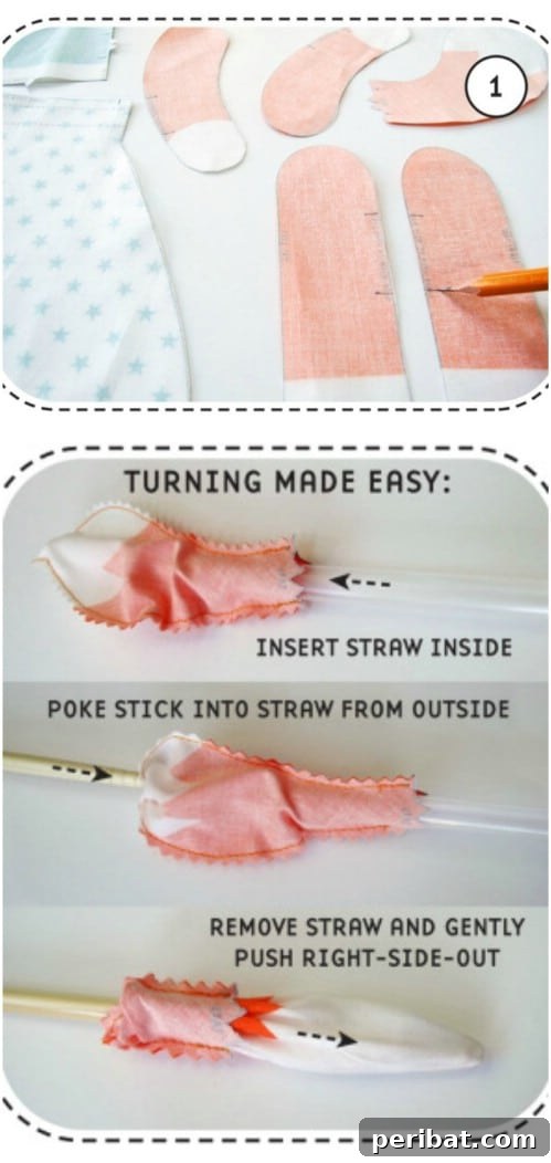 Easily Turn Think Projects Inside Out with a straw and skewer