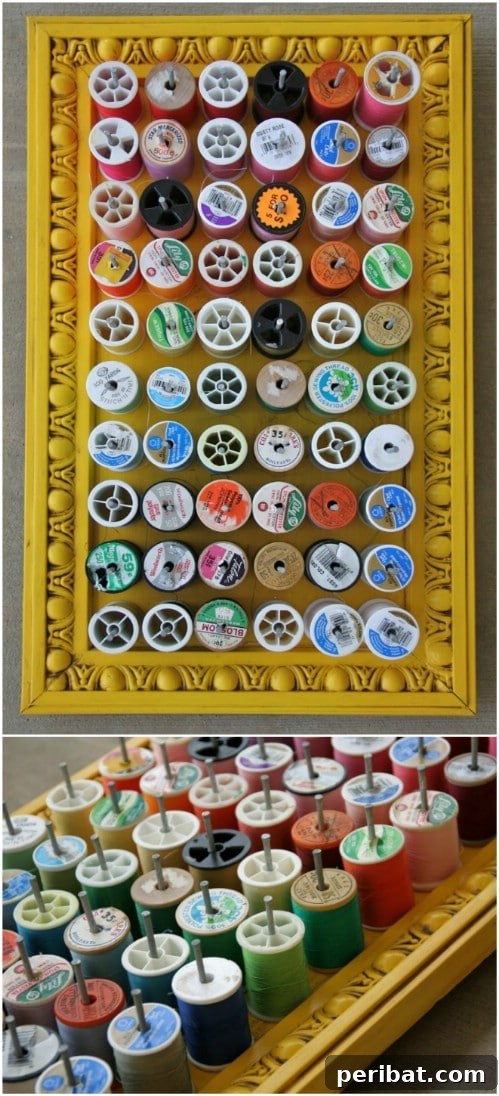 Keep Thread Organized with a DIY wall display