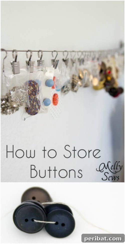 Neatly Store Buttons for easy access