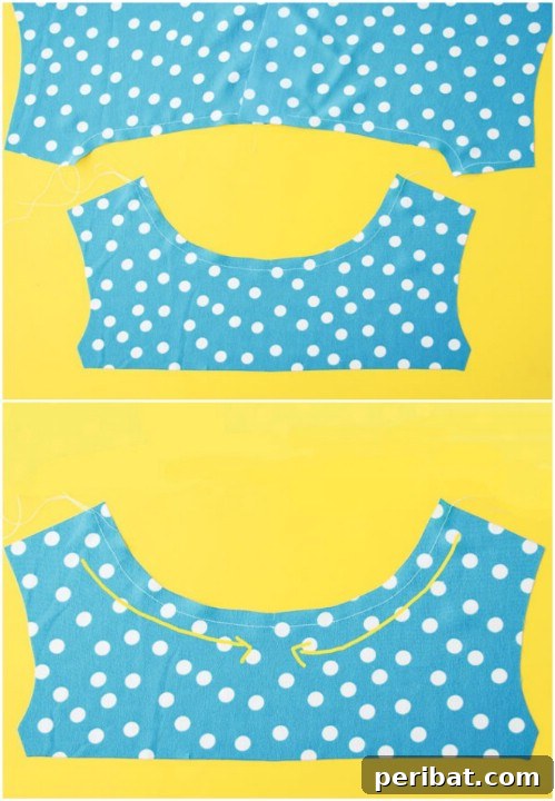 Learn Stay Stitching to prevent fabric distortion