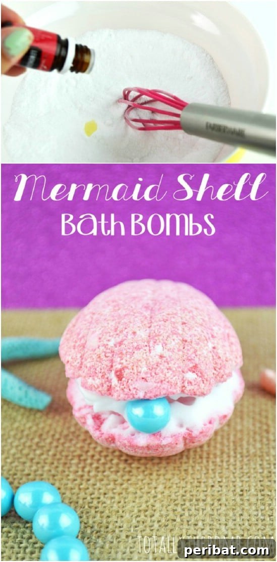 Craft Your Calm: 30 Easy Bath Bomb Recipes for Home Spa Days 22 Mermaid Shell Bath Bombs
