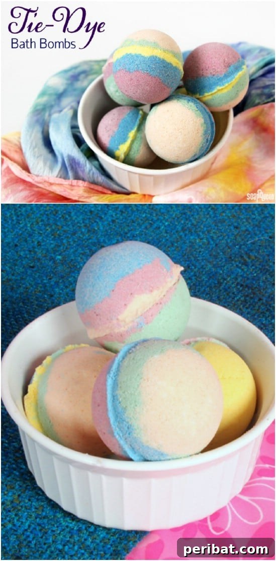 Craft Your Calm: 30 Easy Bath Bomb Recipes for Home Spa Days 31 Tie Dye Bath Bombs