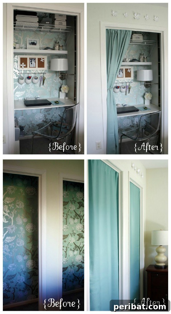 20 Creative Ways to Transform Old Curtains 12 Colorful And Easy DIY Closet Doors
