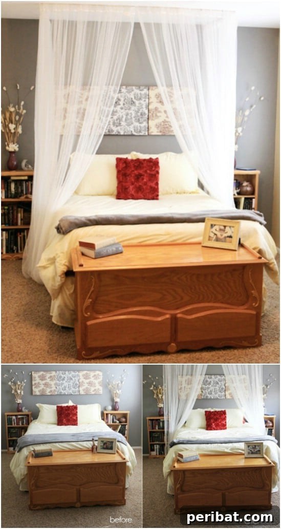 20 Creative Ways to Transform Old Curtains 3 DIY Bed Canopy