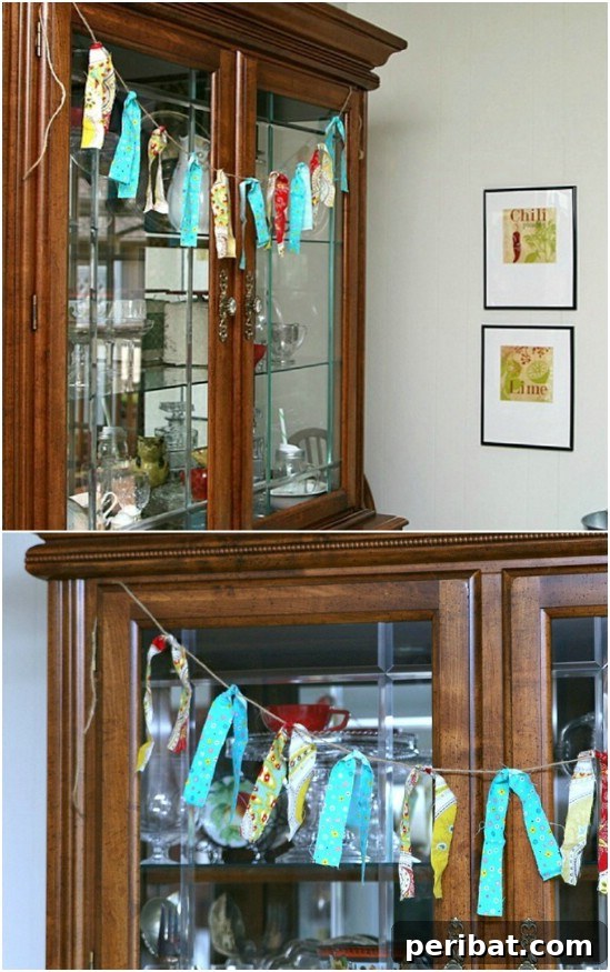 20 Creative Ways to Transform Old Curtains 8 Decorative Fabric Garland