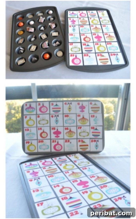 Repurposed Muffin Tin Advent Calendar