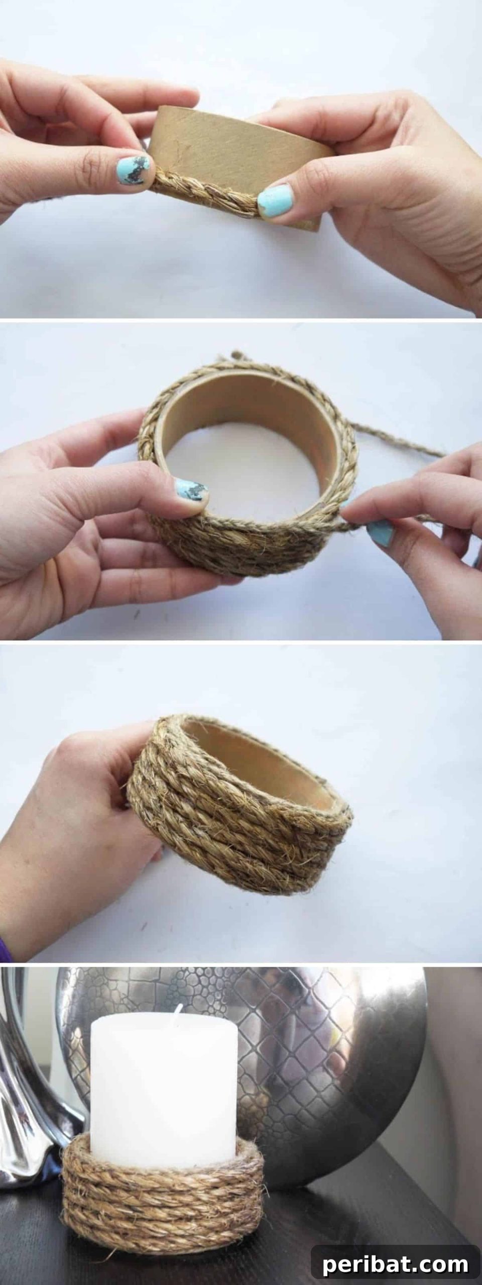 DIY Rope Candle Holder