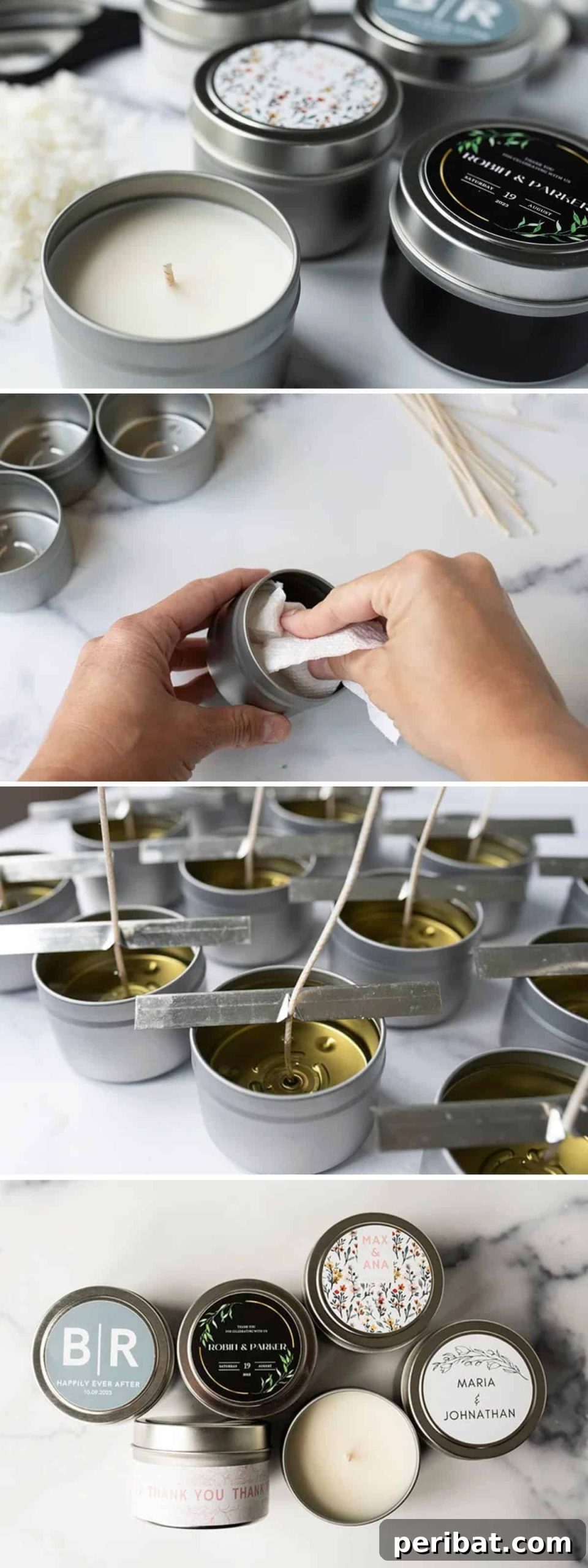 DIY Candle Wedding Favors