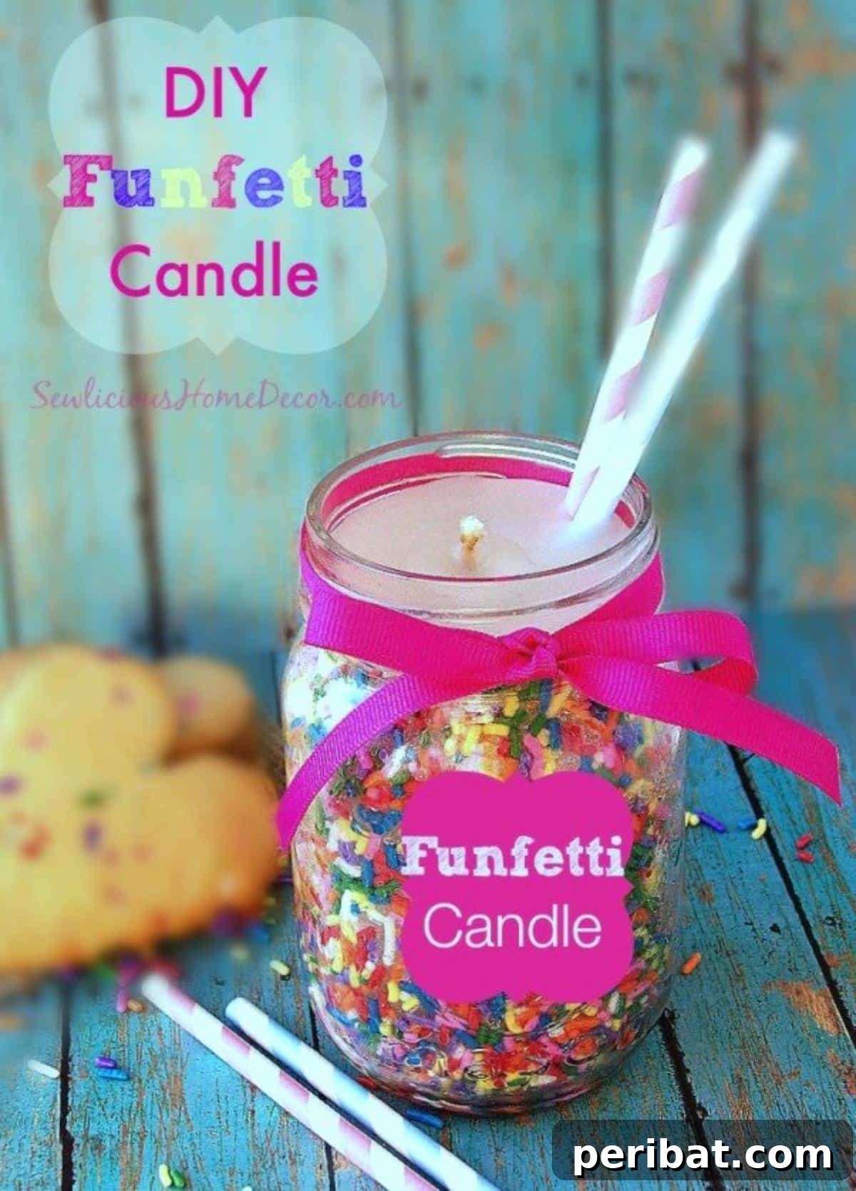 DIY Cake Scented Funfetti Candle
